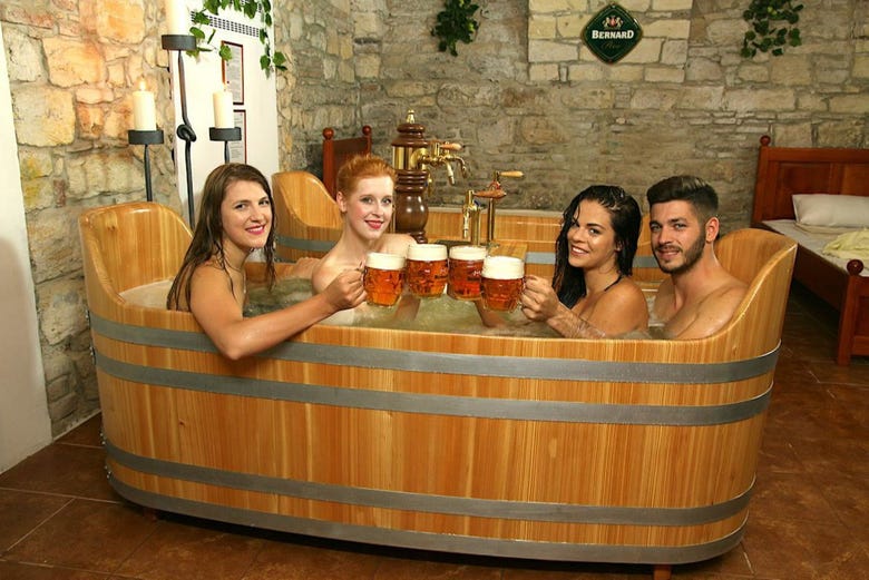 Beer spa experience in Prague